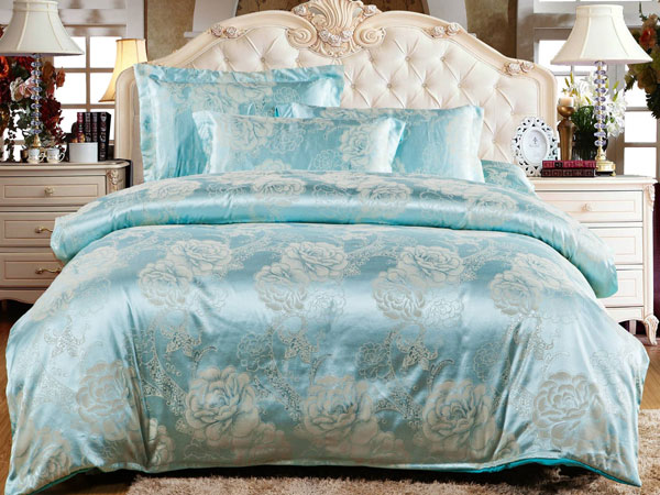 蓝色欧式四件套